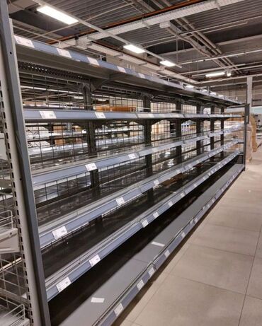 Витрины: Витрины, стеллажи, полки торговые металлические б/у, полка магазинная — 4