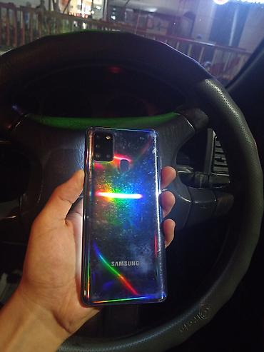 оригинальные аирподсы 1: Samsung Galaxy A21S, Б/у, 32 ГБ, цвет - Черный, 2 SIM — 1