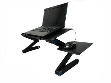 Другие аксессуары для компьютеров и ноутбуков: Складной портативный металлический столик для ноутбука отличного