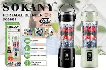 переносной блендер: Портативный блендер SOKANY SK-01031 - Питание: USB‑зарядка - Объем — 1