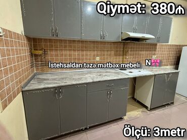 Masa və oturacaq dəstləri: Satılır: *BİRBAŞA İSTEHSALDAN mətbəx mebeli* Qeyd:*HAZIR ƏLDƏ VAR*🩶