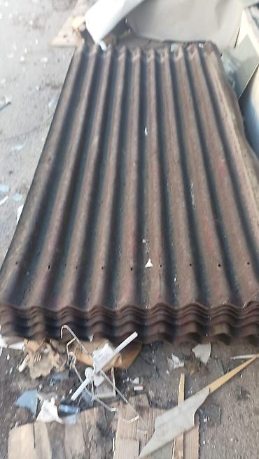 dam ortuyu: Dalğalı şifer vərəqləri - Material: dalğalı şifer (sement əsaslı) - — 1