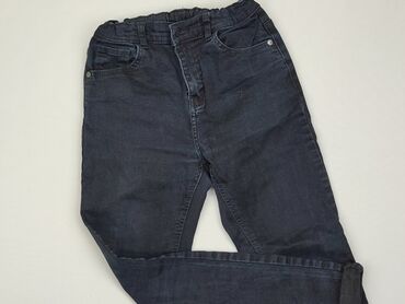 jeansy z rozdarciami: Spodnie jeansowe, 12 lat, 152, stan - Bardzo dobry