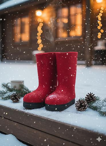 Другая женская обувь: Новые валенки С подошвой - не скользят. Тёплые, натуральный войлок — 1