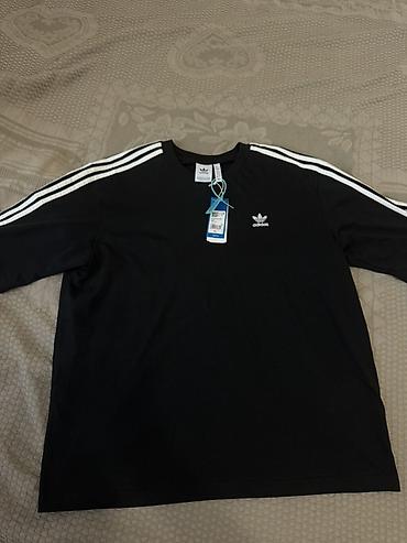 оверсайс: Мужская футболка, XL, Adidas, Новый, цвет - Черный, Платная доставка — 1