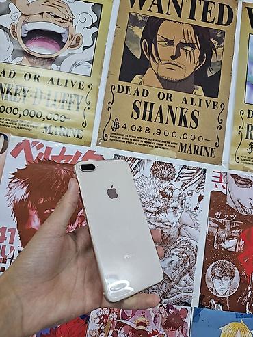 iphone hr: IPhone 8 Plus, Б/у, 64 ГБ, Розовый, Чехол, 100 % — 1