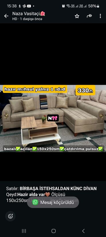 Sifarişlə divanlar: Künc divan, Qonaq otağı üçün, Bazalı, Açılan, Kitab