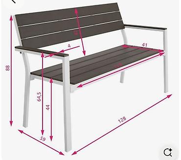 Bağ, çöl mebeli: Məhsul: Açıq məkan üçün taxta–metal skamyalar - Dizayn: Minimalist və — 3