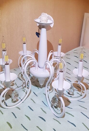 Pərdə və jalüzlər: Çılçıraq, 6 lampa, Metal