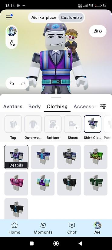 одежд: Набор кастомизации для аватара в Roblox Состав: - Рубашка-классика — 2