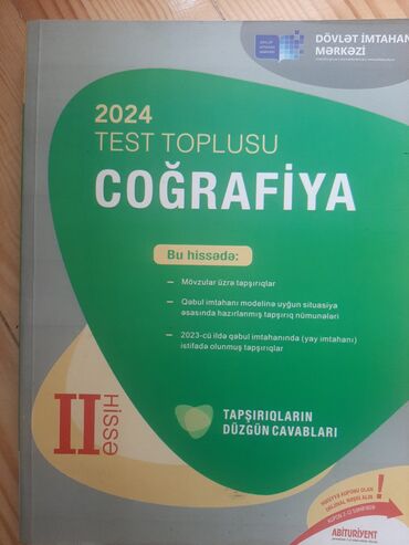 abituriyent jurnali 2024 pdf: Coğrafiya Test Toplusu 2ci hissə. 2024 ən yeni model. Tapşırıqların