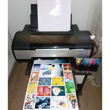 Принтеры: Epson 1410 6 цветов А3 донорка заправлена, краски свежие. Плотную