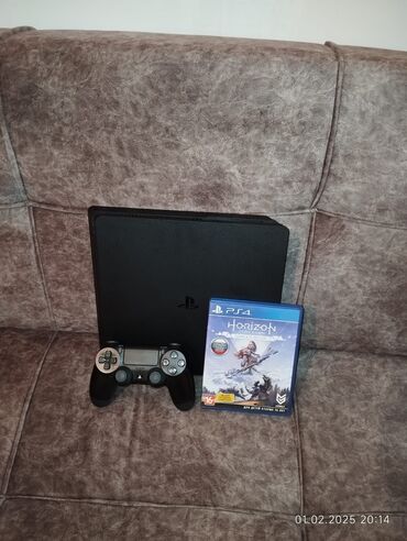 PS4 (Sony Playstation 4): - ps4 slim 500 gb -2 disk Fifa23 və Horizon Zero Dawn -Hdmı+güc