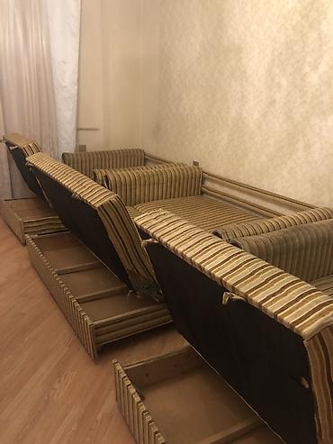 sunger: 3 parçalı yumşaq mebel dəsti - Tərkib: 1 ədəd divan (2-3 nəfərlik) + — 6