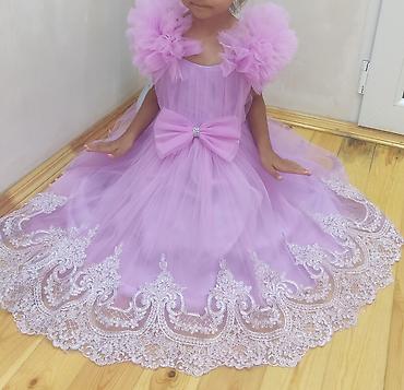 детские вещи на годик: Uşaq üçün bənövşəyi rəngdə şənlik/gecə libası - Model: tutu tərzində — 1