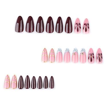 stacks disney: Set presovanih noktiju – kolekcija „Bordo & Puder Pink“ sa — 4