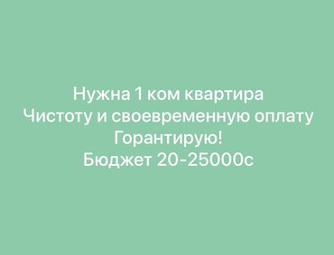 сниму дом недорого: Ищу 1‑комнатную квартиру в городе Бишкек! чистоту и своевременную