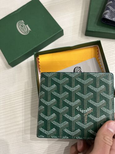 Кошельки: Кошелек Goyard качество отличное зеленый