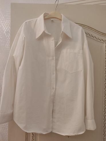 sortlar: Qadın köynəyi – oversize, düyməli, uzunqol - Rəng: parlaq çəhrayı - — 4