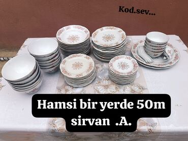 güldan şəkilləri: Nahar dəsti, rəng - Ağ, Farfor