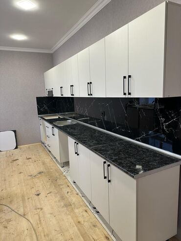 Sifarişlə mətbəx mebeli: Sifarişlə mətbəx dəsti, Özü çəkən petlələr, MDF, Kredit yoxdur, Pulsuz çatdırılma, Rayonlara çatdırılma — 17