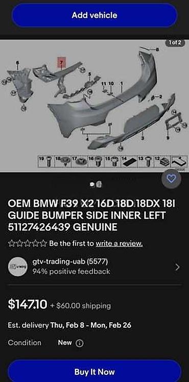 e90 angel eyes: NOSAČ ZADNJEG BRANIKA F39 ZA BMW X2 | BMW x2 f39 nosač zadnjeg — 4