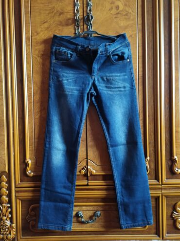 3132 jeans: Cinslər New Jeans, L (EU 40), rəng - Göy