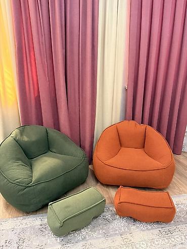 Бинбэги: Бинбэг, Новый, Самовывоз, Платная доставка, цвет - Оранжевый — 1