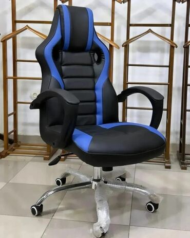 Ofis və oyun kresloları: Yeni, Təkərli, Qolları tənzimlənir, Parça — 23