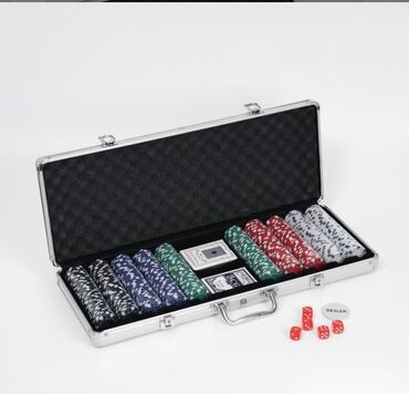 пирамида кубик: Покер в металлическом кейсе (карты 2 колоды, фишки 500 шт, без