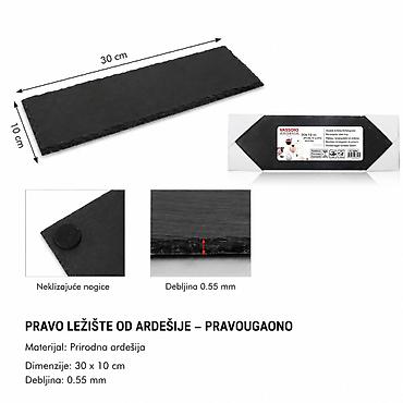 KMT Pravougaoni podmetač od škriljevca 2407351 - Materijal: prirodna