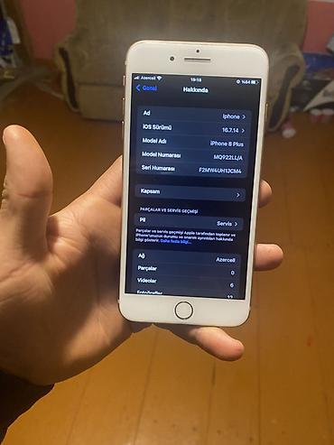 Apple iPhone: IPhone 8 Plus, Qızılı, Barmaq izi — 9