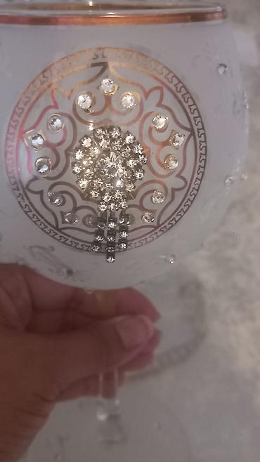 bayram: Qədəhlər, rəng - Ağ, Şüşə, 6 ədədli dəst, 300 ml — 9