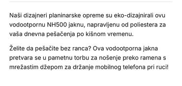 Ostale jakne, kaputi, prsluci: QUECHUA nova nepromočiva jakna/šuškavac za svaku priliku i vremenske — 14
