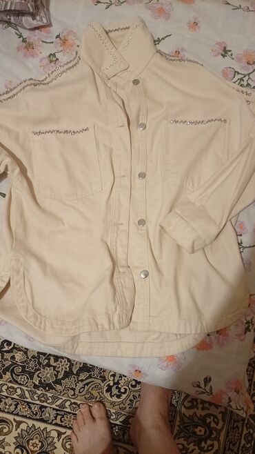 Dəstlər, kostyumlar: Qadın geyim dəsti – 4 ədəd 1) Krem rəngli uzunqol köynək - Metal snap — 7