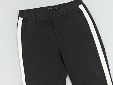 spodnie białe dresowe: Material trousers for women, Zara, size XS (EU 34)