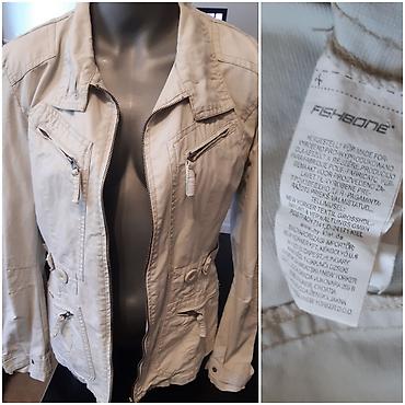 pull and bear srb: Fishbone ženska jakna, veličina M. - Boja: svetlo bež - Materijal — 5