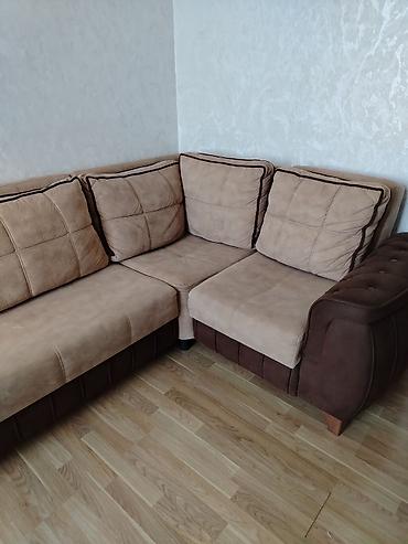 yonca toxum: Künc divanı – L formalı, 2 rəng kombinasiyası - Rəng: açıq bej — 3