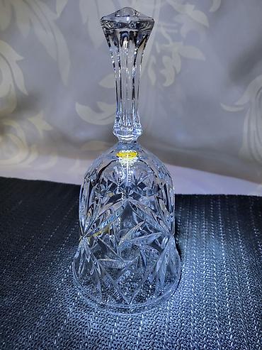 Ostali kućni dekor: Kristalno novo zvono Nemacka 80te. Vece zvono kristal,led kristal sve — 2