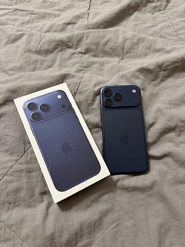 Уюлдук телефондор жана аксессуарлар: IPhone 17 Pro Max, Колдонулган, 256 ГБ, Blue Titanium, 91 % — 2