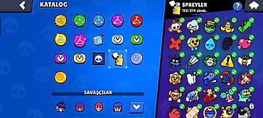 Digər oyun və konsollar: Brawl Stars oyunu üçün hesab - Kupa: 43.558 - Gücləndiricilər, mağaza — 10