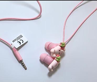 se electronics: Проводные вставные наушники с милым дизайном в розовом цвете — 1