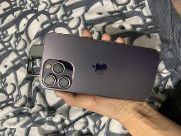 бишкек айфон 14 про макс: IPhone 14 Pro Max, Колдонулган, 256 ГБ, Deep Purple, Кабель, Коргоочу айнек, Куту, 85 %