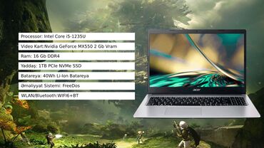 ssd baku: Yeni Acer Aspire, 15.6 ", Intel Core i5, 1 TB, Ünvandan götürmə