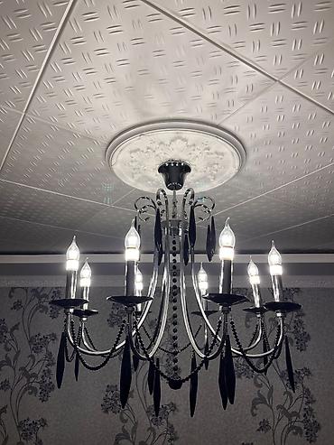 palma agaci aliram: Çılçıraq, 8 lampa, Metal — 2