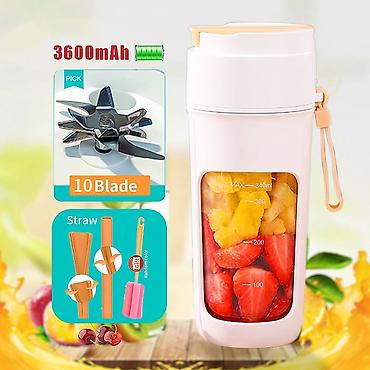 Blenderlər: Portativ şirəçəkən/blender şüşəsi - Tutum: 340–370 ml (korpusda ölçü — 3