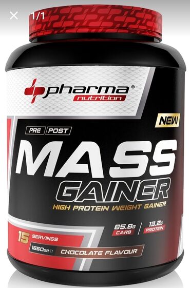 su satisi: Pharma Nutrition MASS GAINER – yüksək proteinli çəki artırıcı toz -