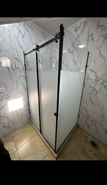 Душевые перегородки и ограждения: Раздвижные стеклянные перегородки для душа - Тип: стационарные и — 5