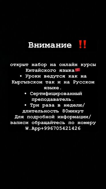 сокулук селекция: Тил курстары Кытайча Чоңдор үчүн