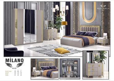 купить шкаф для одежды: Двуспальная кровать, Шкаф, Трюмо, 2 тумбы, Турция, Новый